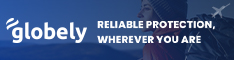 Globely — Protection across formats. — 234 × 60 px
