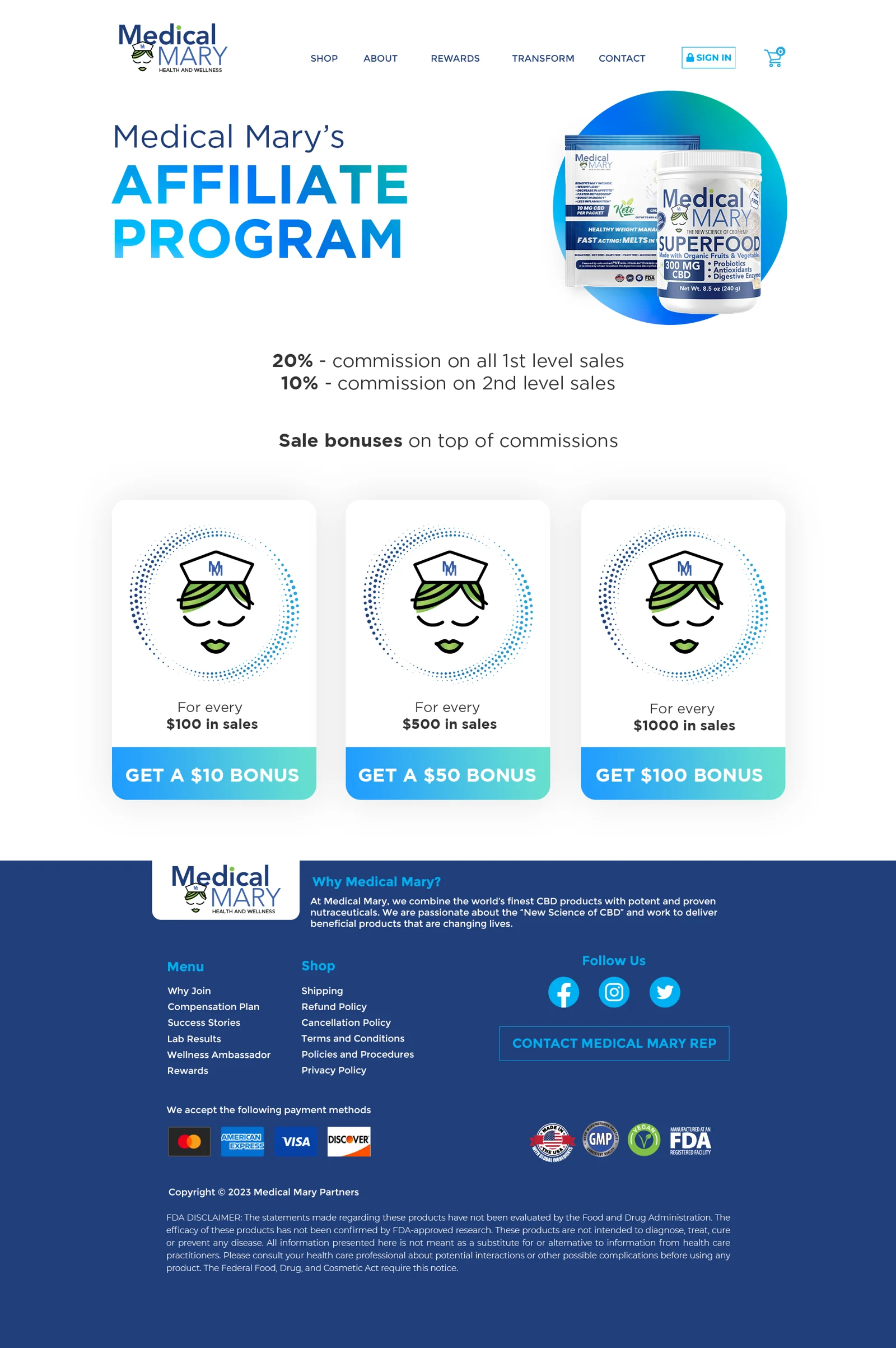 Medical Mary — Affiliate program page