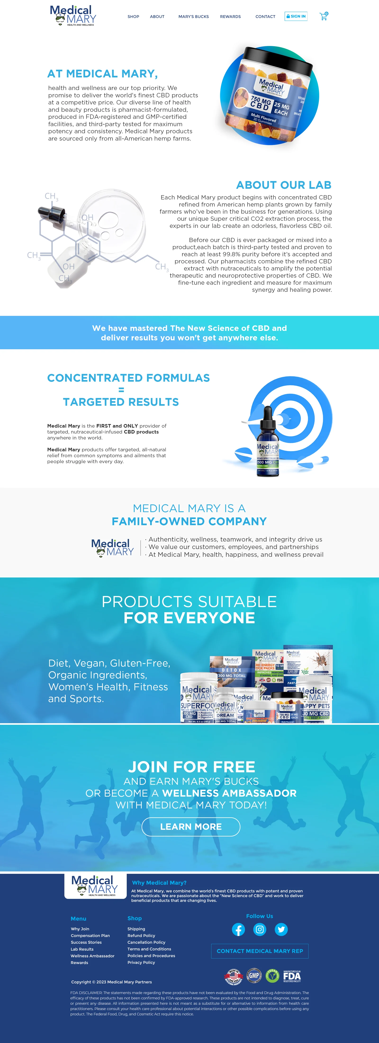 Medical Mary — About page design